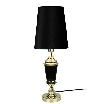 Elegancka lampa stołowa Wallenberg aksamit czarna